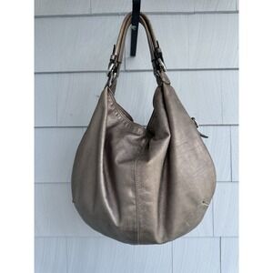 Y2K Furla Metallic Leather‎ Underarm Shoulder Bag Vintage 2000s Italy